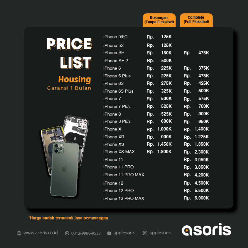 Price List - Asoris By Applesoris